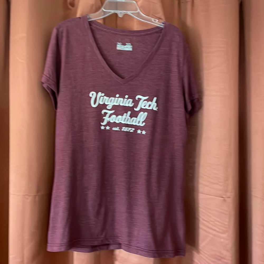Women’s Va Tech v neck short sleeve tshirt